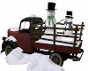truck with snowmen