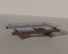 Glass n Wood Table