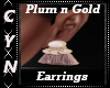 Plum n Gold Earrings
