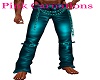 Pants 3 Chains Teal