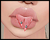 F Split tongue+piercing