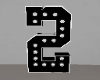 Black Number 2 Sign