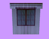 window  purple curtain