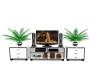 black and whit tv stand
