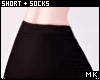 金. Black Short + Socks