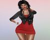 Red dress with a jacket