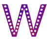 Purple Letter W