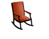 orange rocking chair