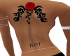 (V) red rose hot tattoo