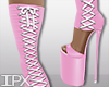 XXL-Laced Boots 61 Pink