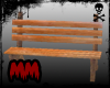 wooden park bench
