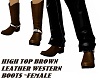 BROWN WESTERN BOOTS~F