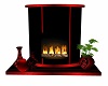 Red & Blk Fireplace