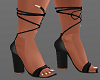 H/Black Lace up Heels