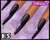 Violin Glitter Nails