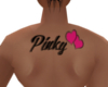 Pinky Heart Back Tattoo