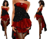 RED AND BLACK RUFFLES