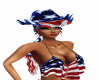 USA Flag Western Hat