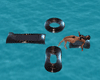 Beach animated swimming