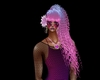 hairs pink frisés long