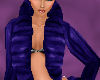 (V) blue fur coat
