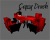 Red & Black Chairs/Table