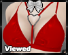 Vi| PVC Heart Bra Red