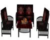 BlknRed Chair w/Firepit