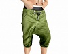 Green bomber shorts