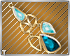 Teal Gold Earrings