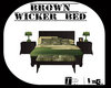 Brown Wicker Bed
