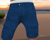 Blue Cargo Shorts