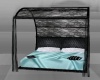 BLK Teal Canopy Bed