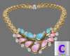 Aqua Pink Necklace 