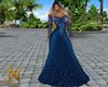 Elegant Blue Long Dress