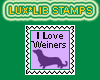 I Love Weiners Stamp