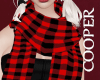 !A red plaid scarf