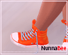 N. Nina Orange Sneakers