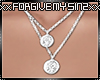 S Silver Coin Necklace W