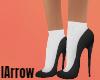 White Sock - Black Heel