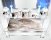 White/Silver Bed Set