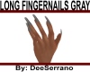 LONG FINGERNAILS GRAY