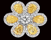 Gold  Flower Diamod Ring