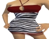 Zebra Dress w/ red trim