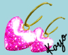 0123 Glitter Heart Pink