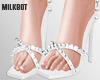 White Spiked Heels