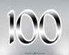100 sign no background