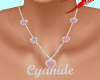 Hearts Pink Diamond Cyan