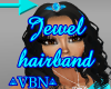 Jewel hairband blue