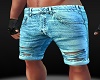 Blue Ripped Shorts